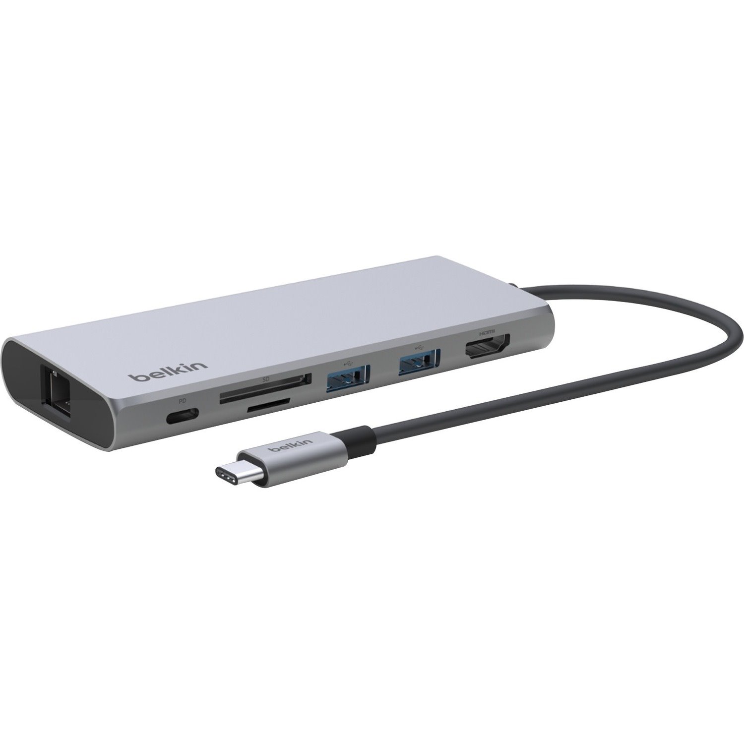 Belkin Connect USB Type C Docking Station for Notebook/Desktop PC/Workstation - Memory Card Reader - SD, microSD - Silver