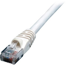 Comprehensive Cat6 Snagless Solid Plenum Shielded White Patch Cable 75ft