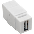 Tripp Lite by Eaton USB 2.0 All-in-One Keystone/Panel Mount Coupler (F/F), White