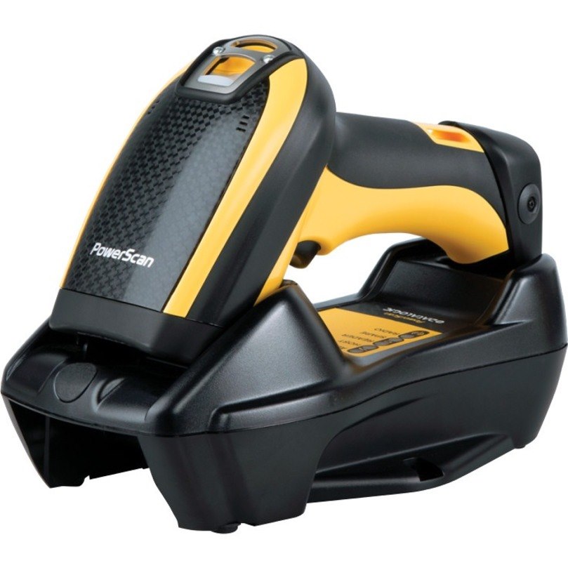 Datalogic PowerScan PBT9100-RBK20US Handheld Barcode Scanner Kit - Wireless Connectivity - Yellow