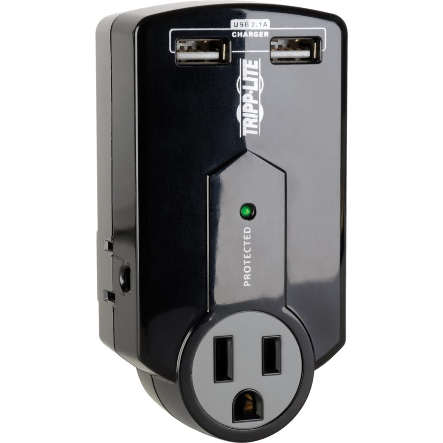 Tripp Lite by Eaton Protect It! 3-Outlet Surge Protector Direct Plug-In 540 Joules 2.1 A USB Charger