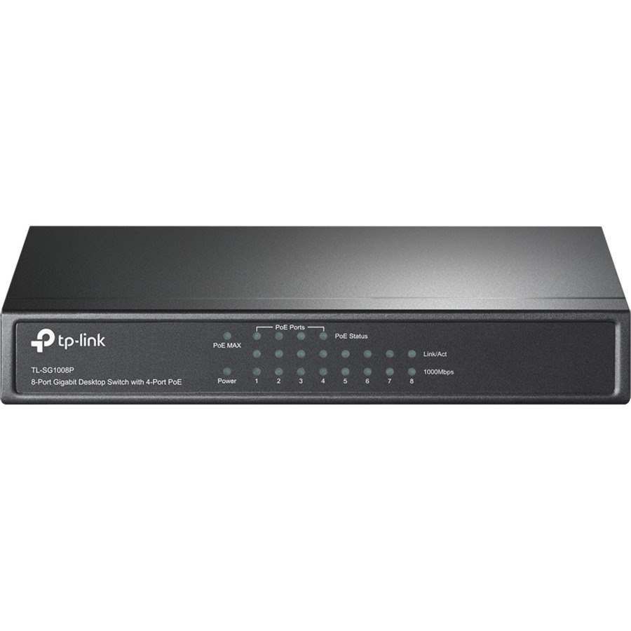 TP-Link TL-SG1008P 8 Ports Ethernet Switch - Gigabit Ethernet - 10/100/1000Base-T