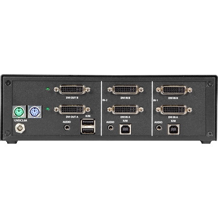 Black Box NIAP 3.0 Secure 2-Port Dual-Head DVI-I KVM Switch