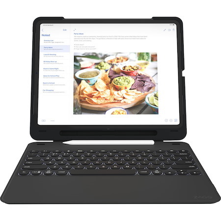 ZAGG Slim Book Go Keyboard/Cover Case (Book Fold) for 32.8 cm (12.9") Apple iPad Pro (2018) Tablet - Black