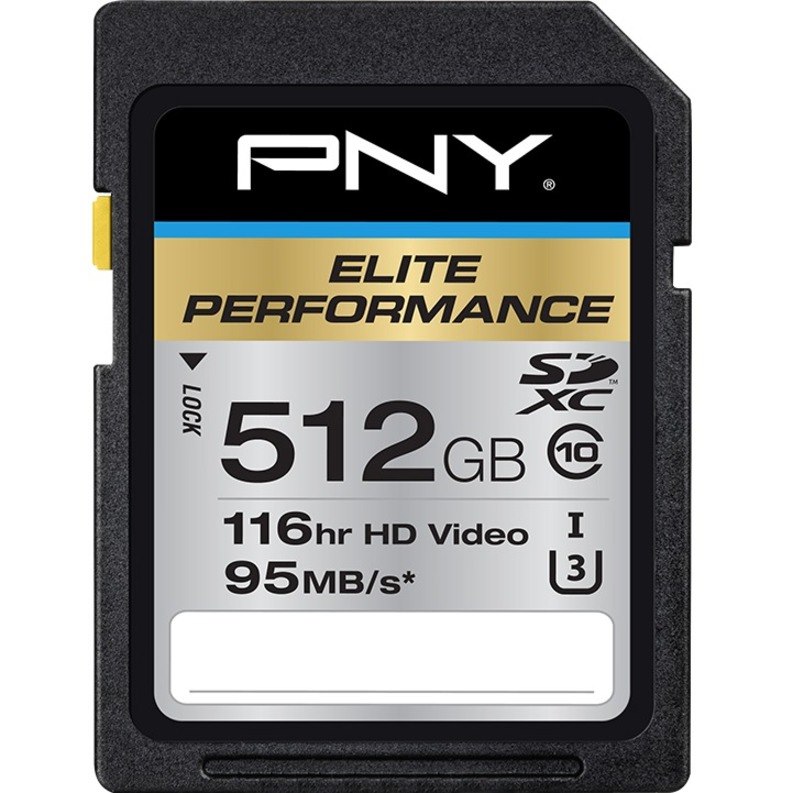 PNY Elite Performance 512 GB Class 10/UHS-I (U3) SDXC