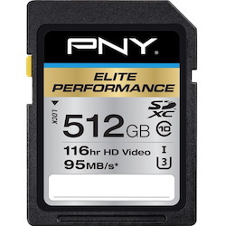 PNY Elite Performance 512 GB Class 10/UHS-I (U3) SDXC