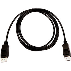 V7 Black Video Cable Pro DisplayPort Male to DisplayPort Male 2m 6.6ft