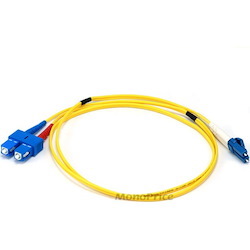 Monoprice Fiber Optic Cable, LC/SC, Single Mode, Duplex - 1 meter (9/125 Type) - Yellow