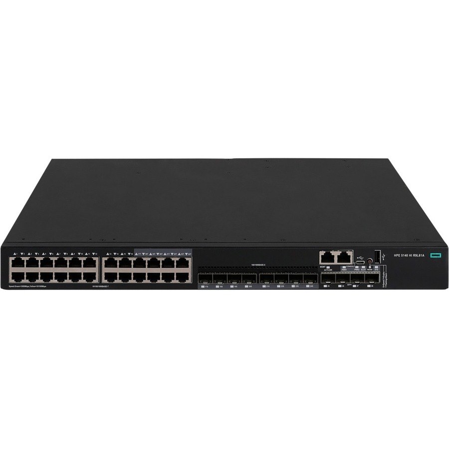 HPE FlexNetwork 5140 HI 5140 24G 4SFP+ HI 16 Ports Manageable Ethernet Switch - Gigabit Ethernet, 10 Gigabit Ethernet - 10/100/1000Base-T, 10GBase-X