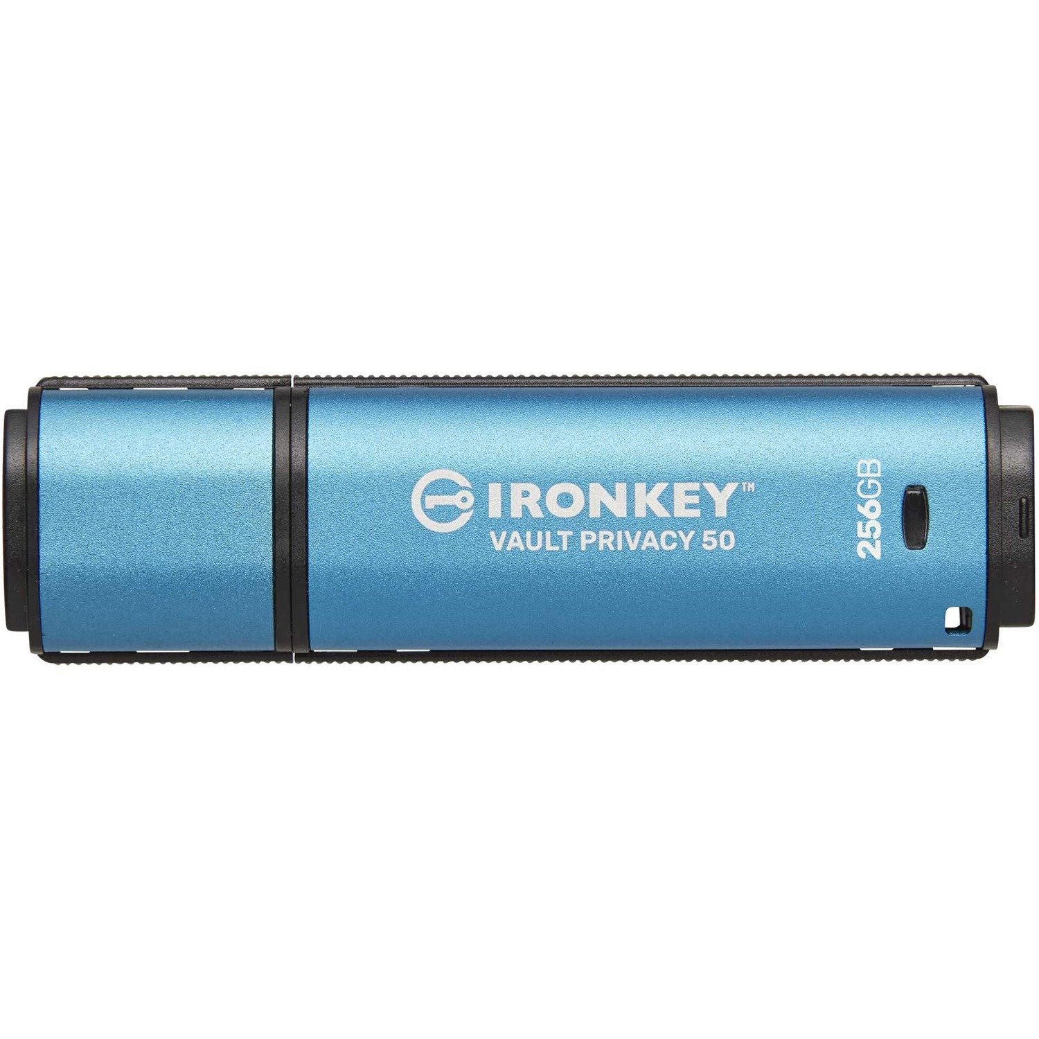 IronKey Vault Privacy 50 Series IKVP50 256 GB USB 3.2 (Gen 1) Type A Flash Drive - Blue - 256-bit AES - TAA Compliant