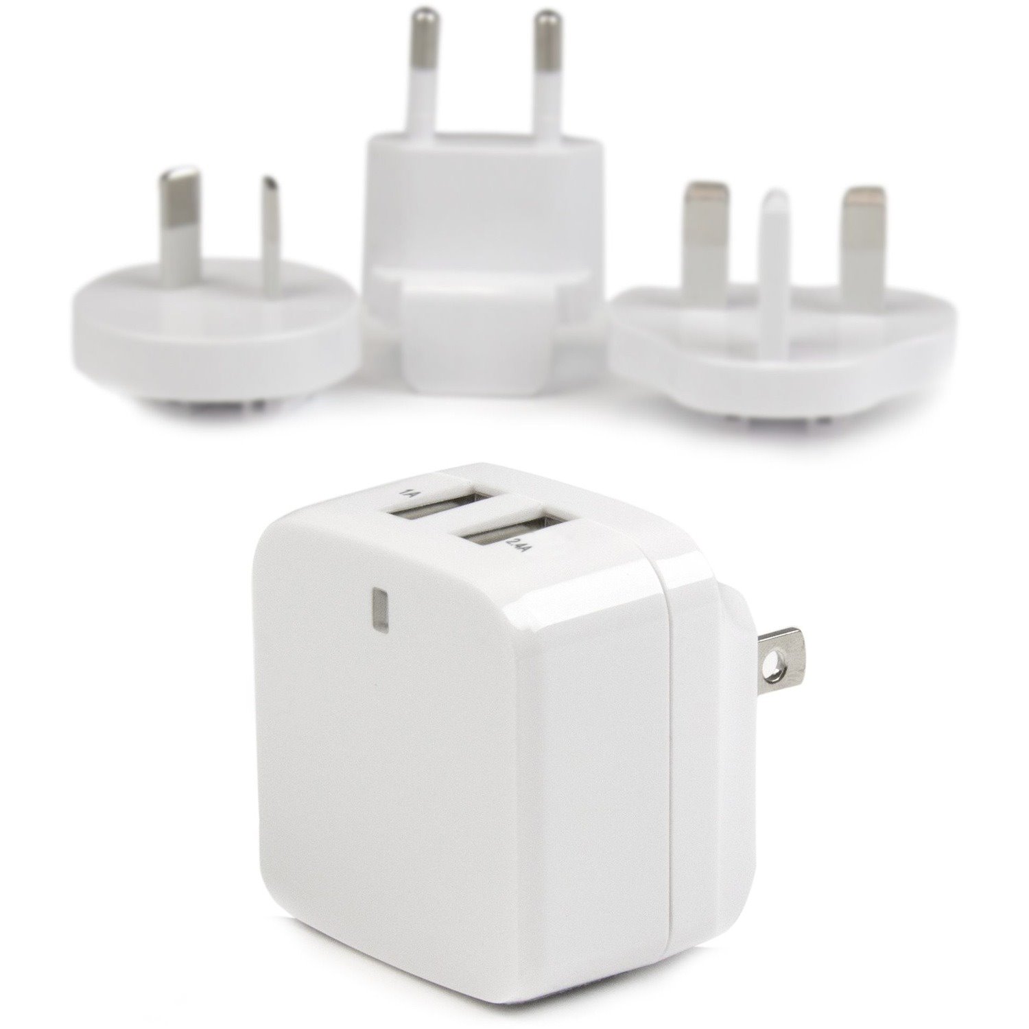 StarTech.com Travel USB Wall Charger &acirc;&euro;" 2 Port &acirc;&euro;" White &acirc;&euro;" Universal Travel Adapter &acirc;&euro;" International Power Adapter &acirc;&euro;" USB Charger