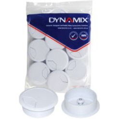 Dynamix 80mm Desk Grommet White - 10 Pack