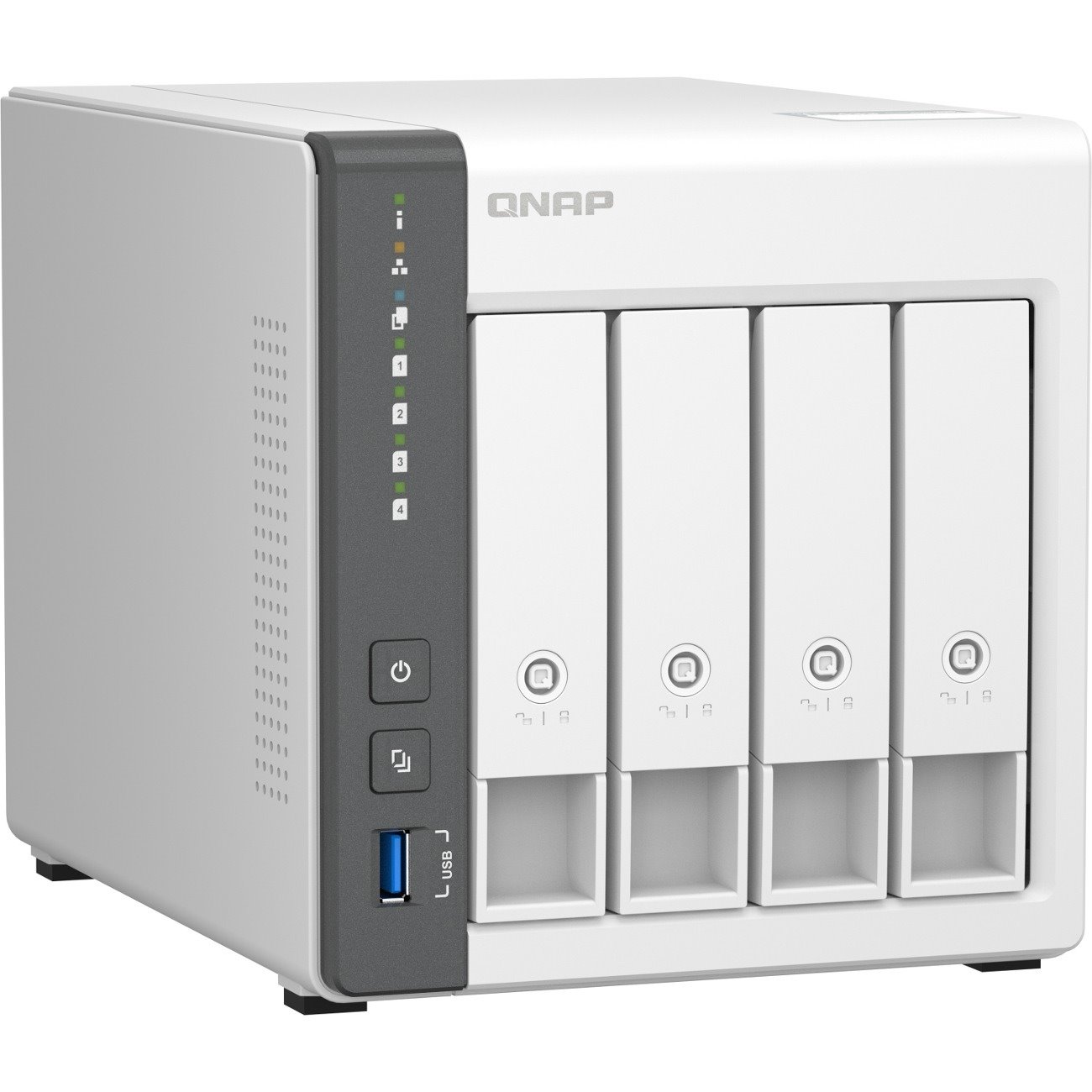 QNAP TS-433-4G 4 x Total Bays SAN/NAS Storage System - 4 GB Flash Memory Capacity - ARM Cortex A55 Quad-core (4 Core) 2 GHz - 4 GB RAM Tower