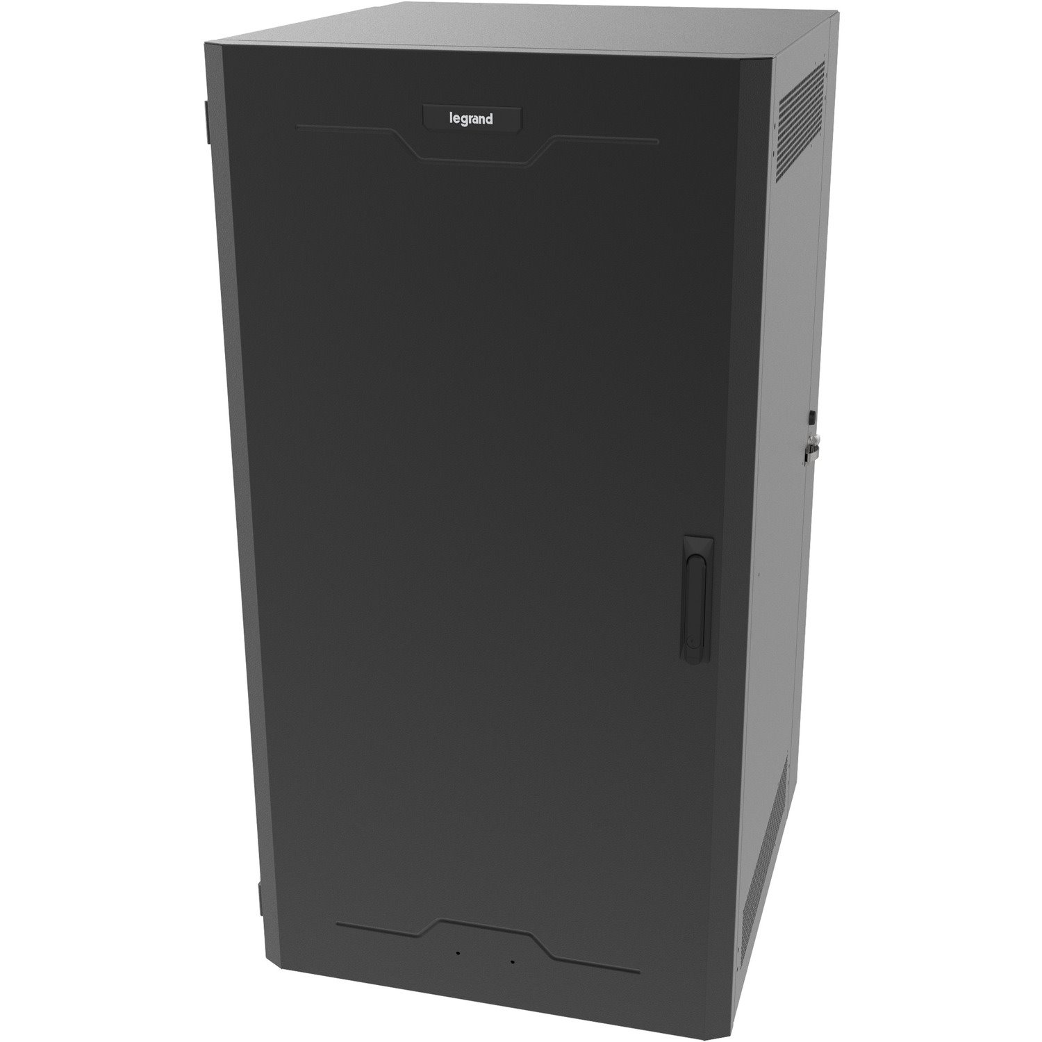 C2G 26RU Swing-Out Wall-Mount Cabinet with Solid Door - Black - TAA