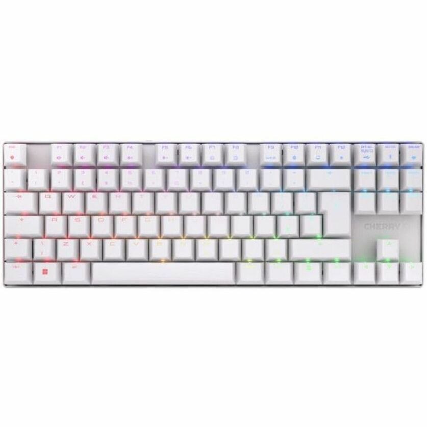 CHERRY MX 8.2 Gaming Keyboard - Wired/Wireless Connectivity - USB Type A Interface - RGB LED - English - White
