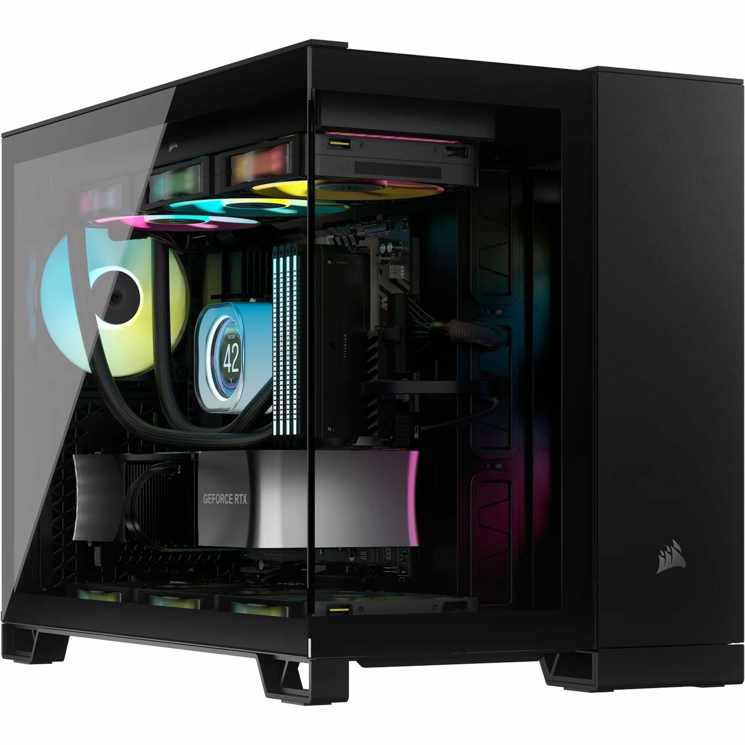 Corsair 2500X Mid-Tower Dual Chamber PC Case - Black