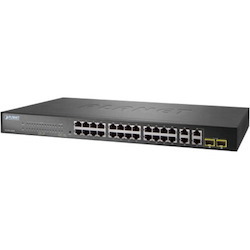 Planet FGSW-2840 28 Ports Manageable Ethernet Switch - Gigabit Ethernet, Fast Ethernet - 10/100/1000Base-T, 1000Base-X, 10/100Base-TX