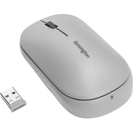 Kensington SureTrack Mouse - Bluetooth/Radio Frequency - USB 2.0 - Optical - 3 Button(s) - Grey - 1 Pack - TAA Compliant