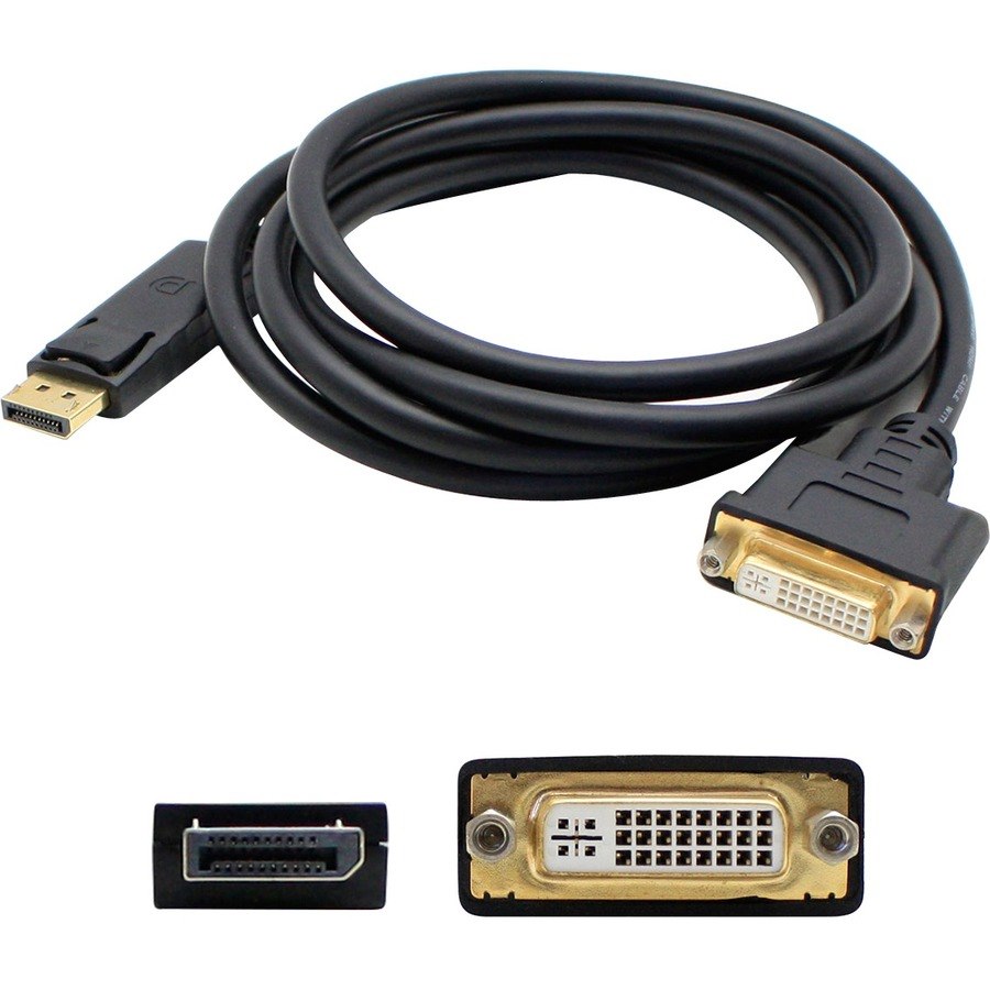 5PK 6ft DisplayPort 1.2 Male to VGA Male Black Cables For Resolution Up to 1920x1200 (WUXGA)