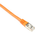 Black Box CAT6 250-MHz Stranded Patch Cable Slim Molded Boot - S/FTP, CM PVC, Orange, 15FT