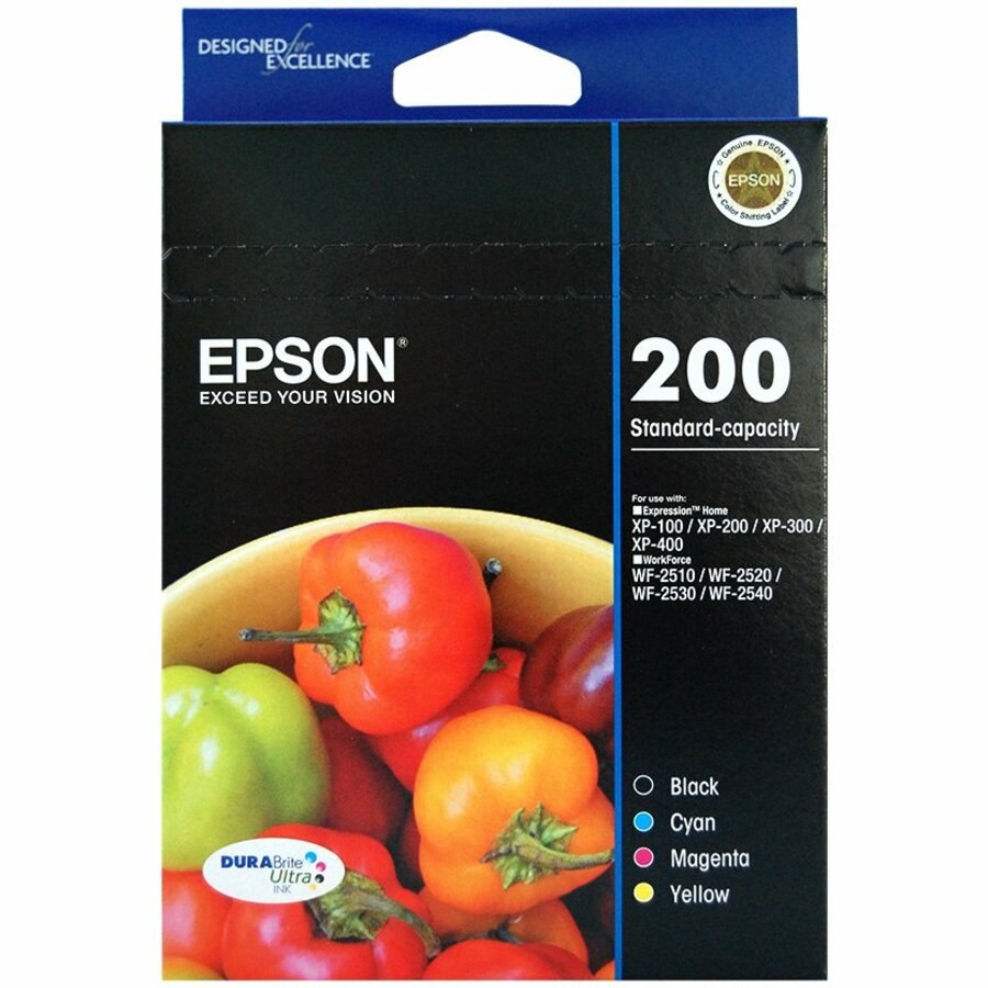 Epson DURABrite Ultra 200 Original Standard Yield Inkjet Ink Cartridge - Cyan, Magenta, Yellow - 4 / Pack