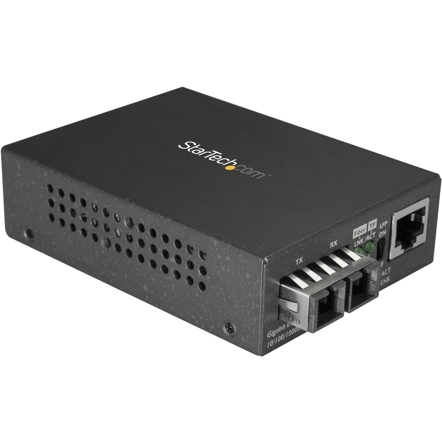 StarTech.com Multimode SC Fiber Ethernet Media Converter - 1000BASE-SX Gigabit Fiber Optic to Copper Bridge - 10/100/1000 Network - 550m