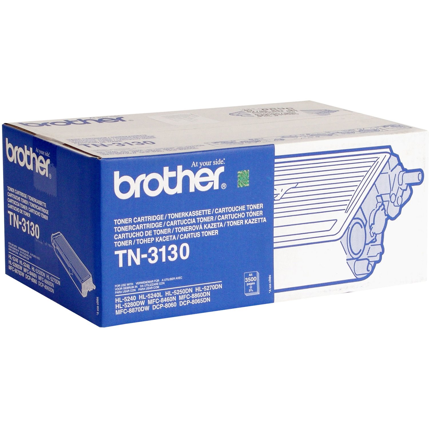 Brother TN-3130 Original Laser Toner Cartridge - Black - 1 Pack