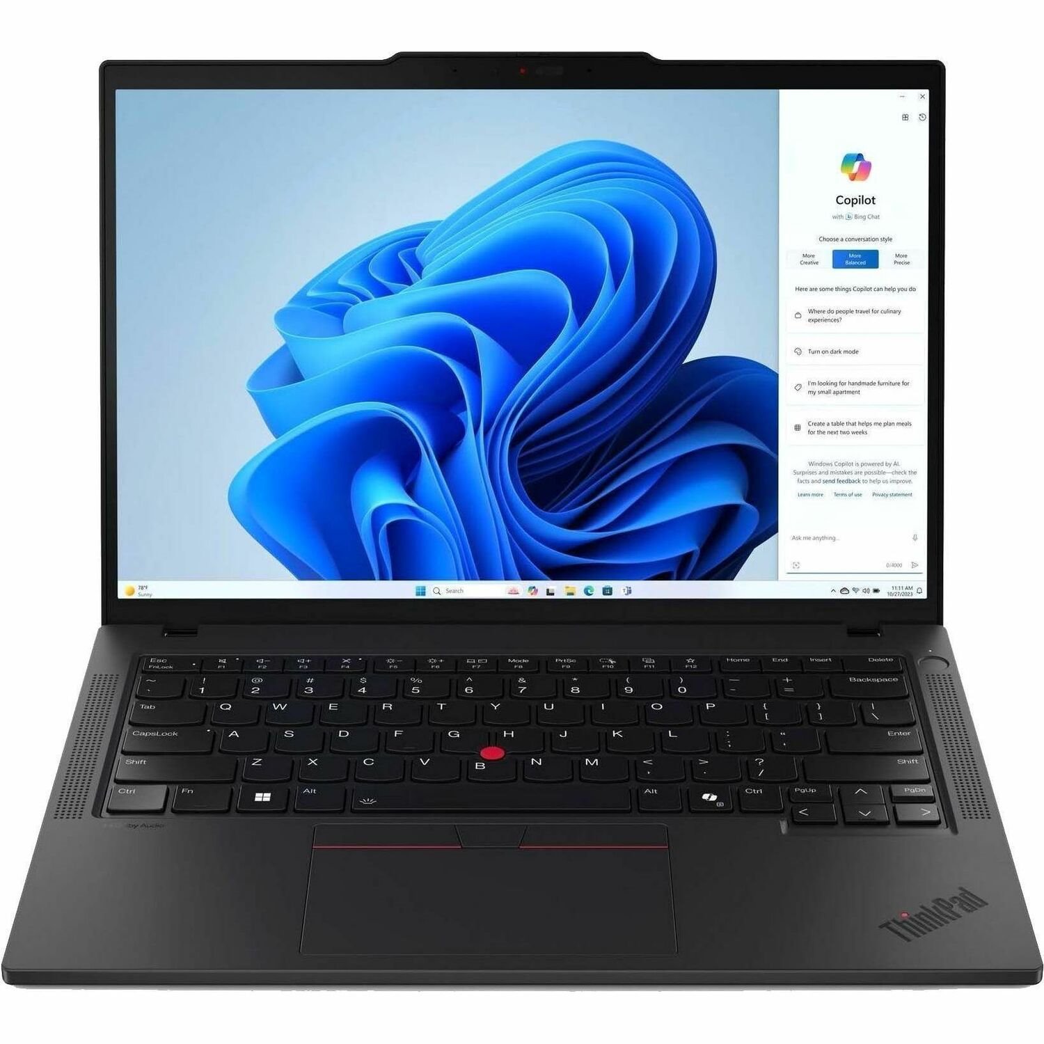 Lenovo ThinkPad T14 Gen 5 21ML0088AU 14" Touchscreen Notebook - WUXGA - Intel Core Ultra 7 155U - 32 GB - 1 TB SSD - English Keyboard - Black