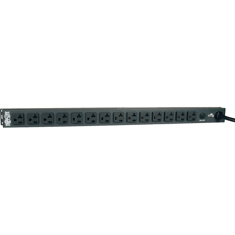 Eaton Tripp Lite Series 2.4kW Single-Phase 120V Basic PDU, 14 NEMA 5-15/20R Outlets, NEMA L5-20P Input, 15 ft. (4.57 m) Cord, 0U Vertical