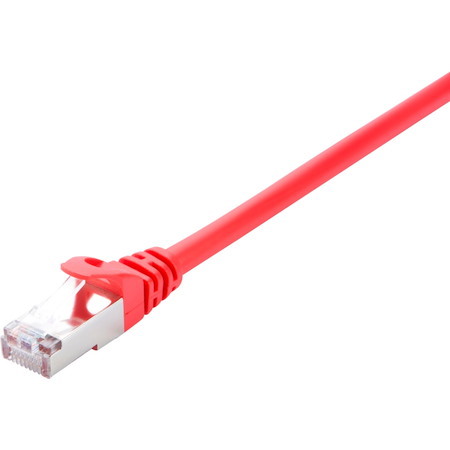V7 Red Cat6 Shielded (STP) Cable RJ45 Male to RJ45 Male 3m 10ft