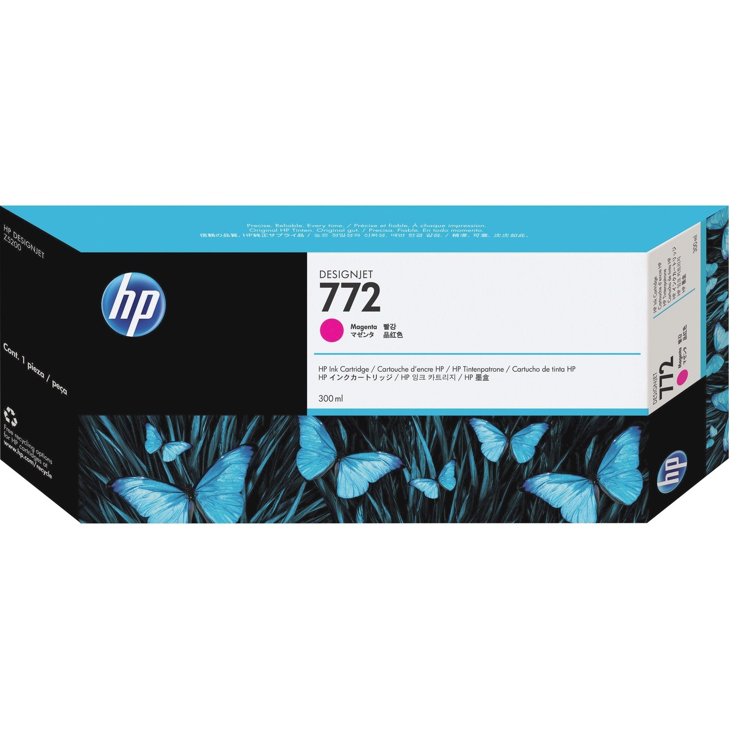 HP 772 Original Inkjet Ink Cartridge - Magenta - 1 Each