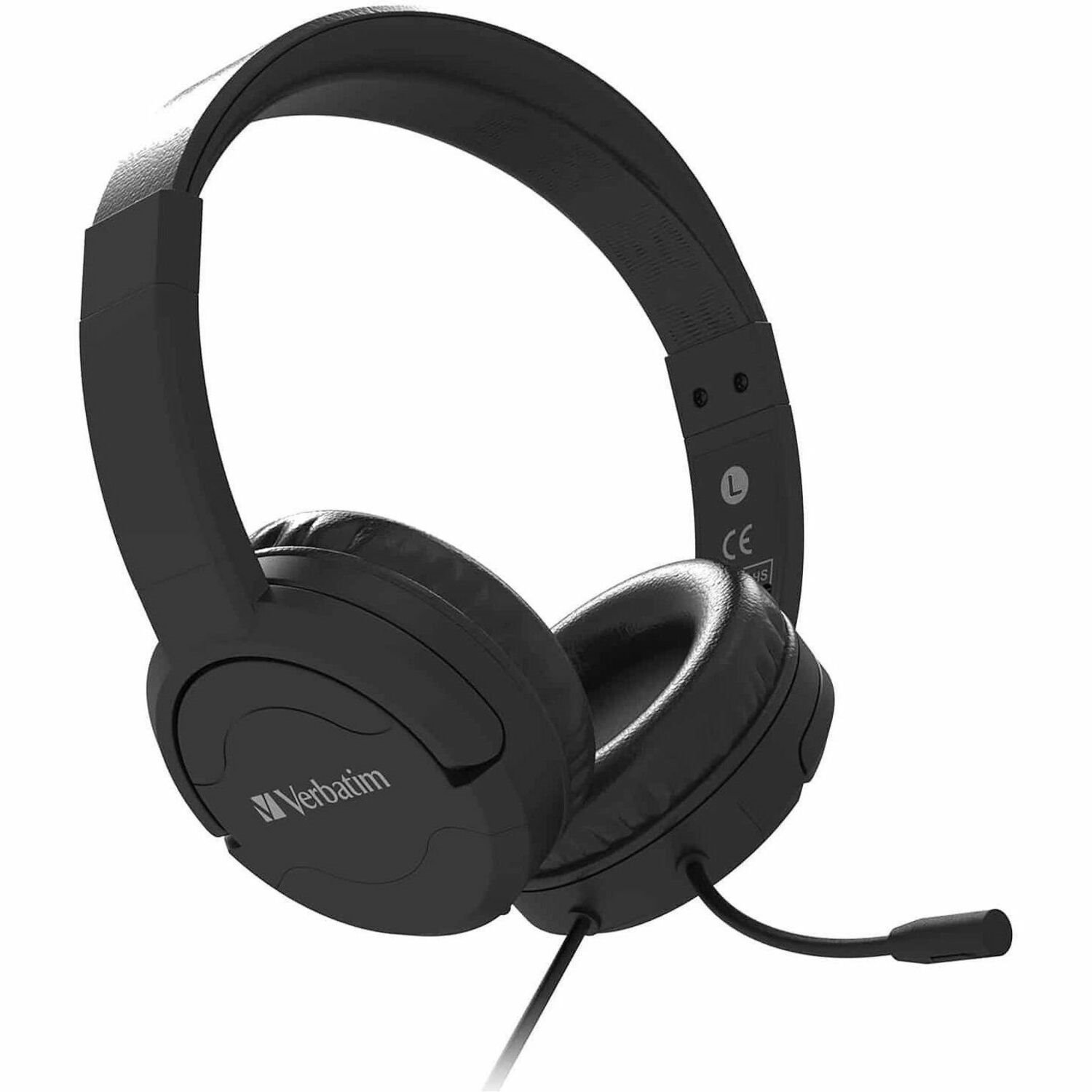 Verbatim Wired On-ear, Over-the-head Stereo Headset - Black