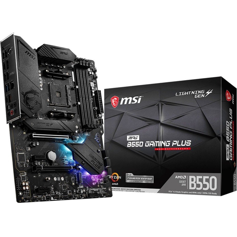 Buy MSI MPG B550 GAMING PLUS Desktop Motherboard - AMD B550 Chipset ...