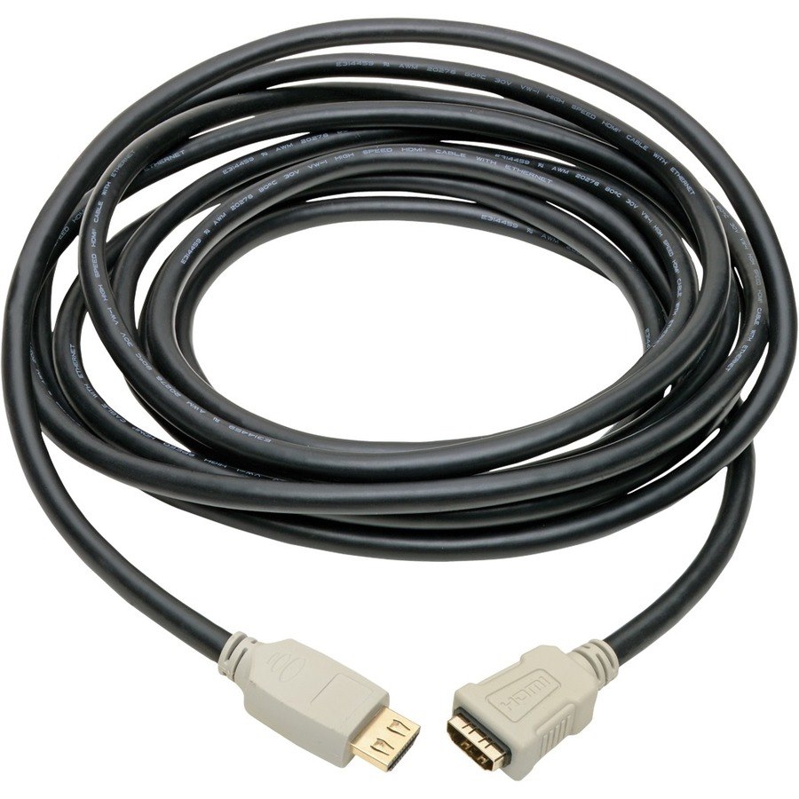 Eaton Tripp Lite Series High-Speed HDMI Extension Cable (M/F) - 4K 60 Hz, HDR, 4:4:4, Gripping Connector, 15 ft.
