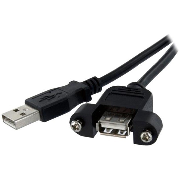 StarTech.com 2 ft Panel Mount USB Cable A to A - F/M