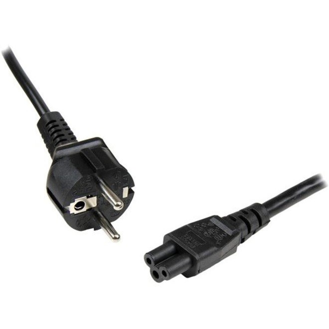StarTech.com 2m 3 Prong Laptop Power Cord &acirc;&euro;" Schuko CEE7 to C5 Clover Leaf Power Cable Lead