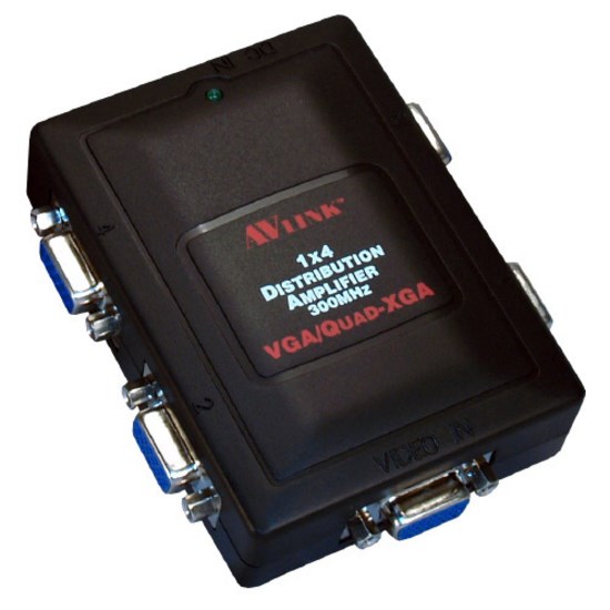 QVS 1x4 300MHz 4Port VGA/QXGA Compact Video Distribution Amplifier