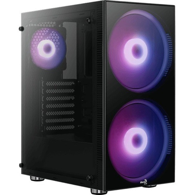 AeroCool Python Computer Case - ATX Motherboard Supported - Mid-tower - SPCC, Acrylonitrile Butadiene Styrene (ABS) - Black