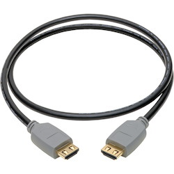 Eaton Tripp Lite Series 4K HDMI Cable (M/M) - 4K 60 Hz, 4:4:4, Gripping Connectors, Black, 3 ft.