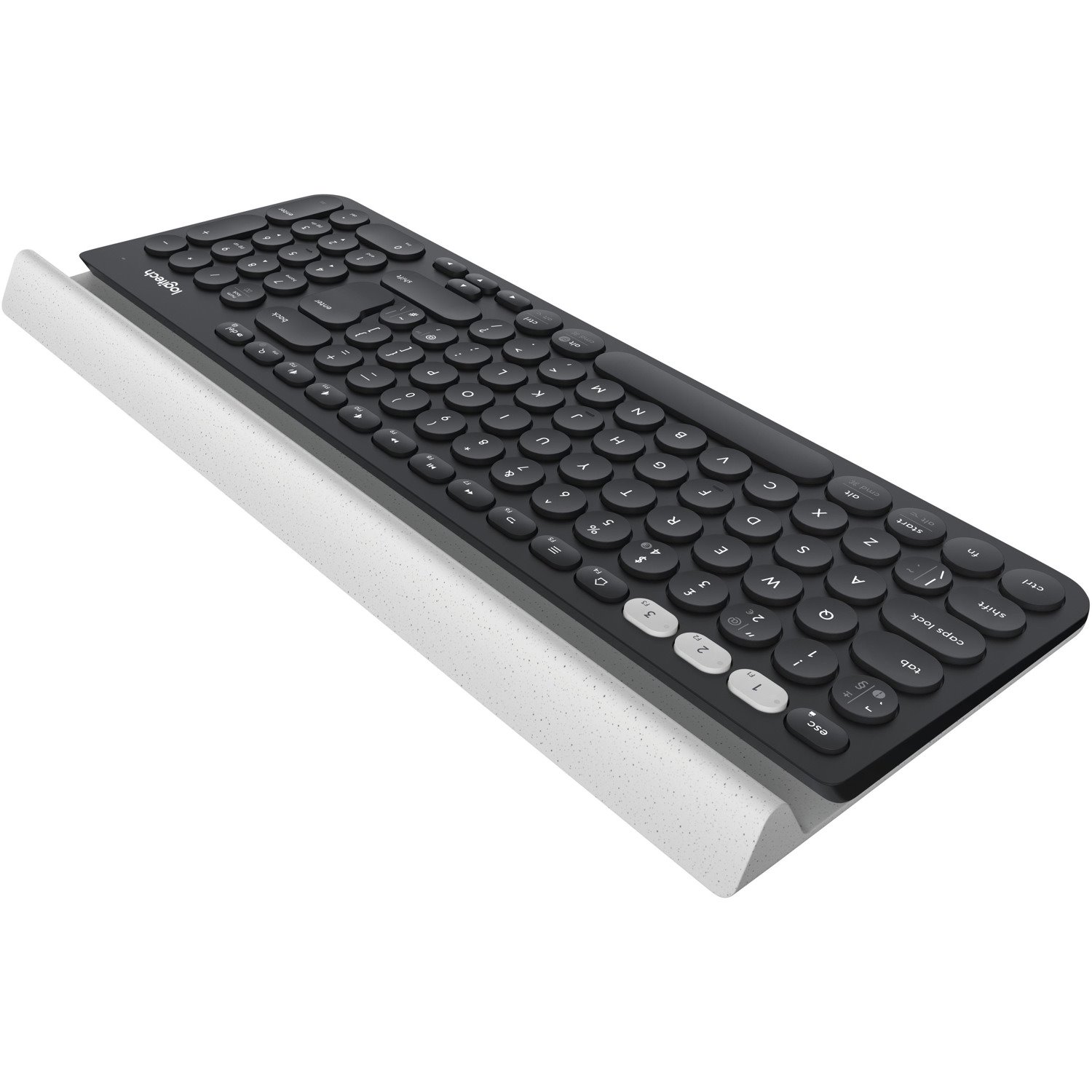 Logitech K780 Keyboard - Wireless Connectivity - USB Interface - Black, Grey