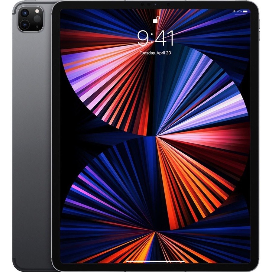 Apple iPad Pro (5th Generation) A2461 Tablet - 12.9" Full HD Plus - Apple M1 Octa-core - 16 GB - 2 TB Storage - iPadOS 14 - 5G - Space Gray