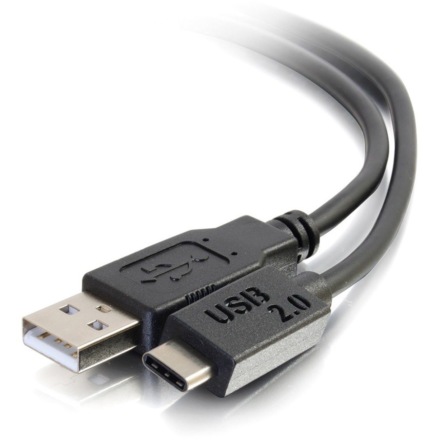 C2G 3ft USB C to USB A Cable - USB C 2.0 to USB Cable - 480 Mbps - Black - M/M