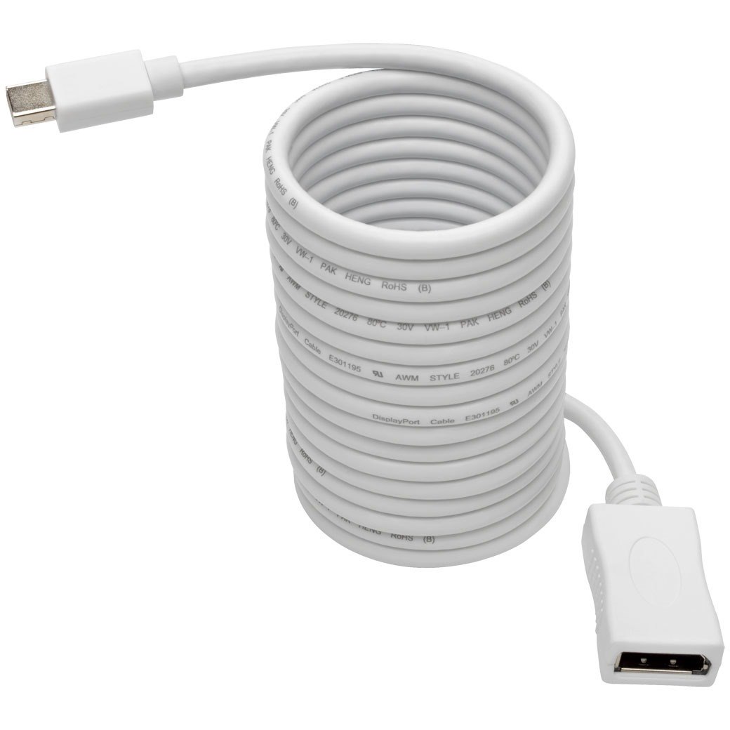 Eaton Tripp Lite Series Keyspan Mini DisplayPort to DisplayPort Adapter Cable (M/F), 4K 60 Hz, DP 1.2, HDCP 2.2, 10 ft. (3.1 m)
