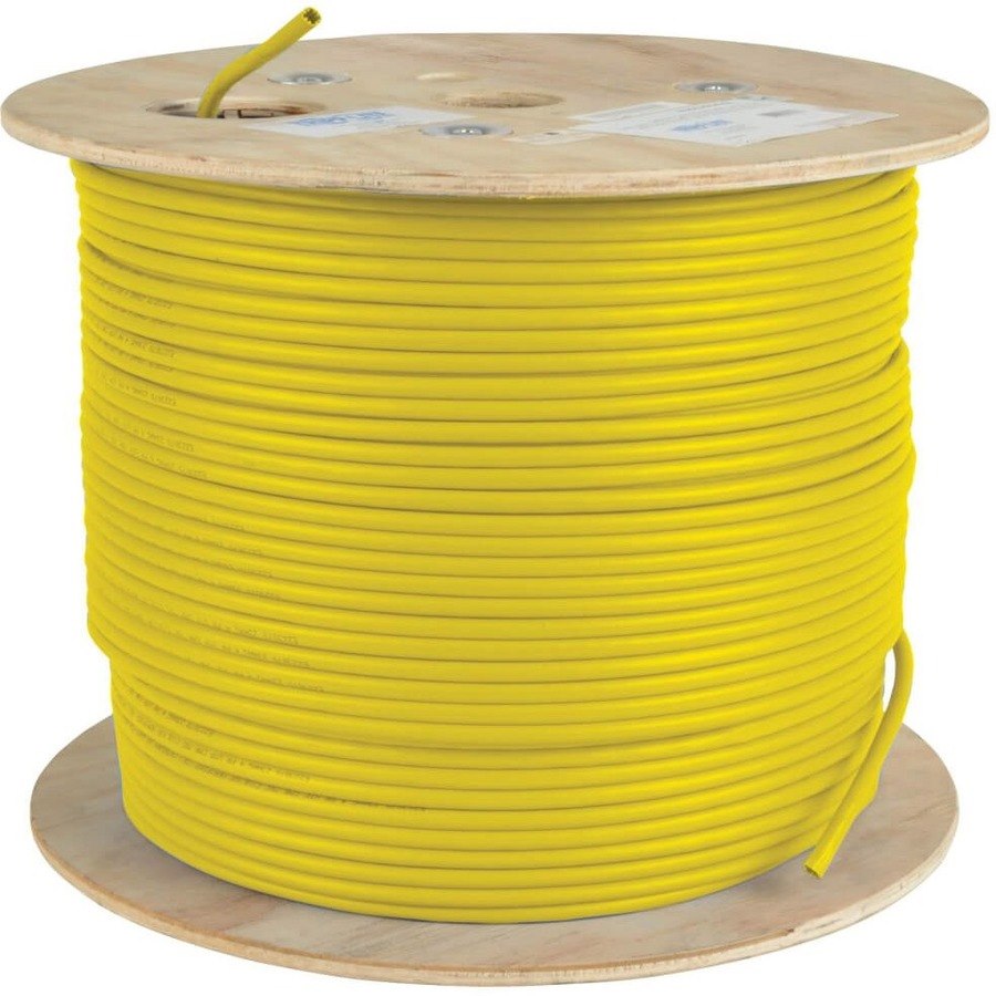 Eaton Tripp Lite Series Cat5e 350 MHz Solid Core (UTP) PVC Bulk Ethernet Cable - Yellow, 1000 ft. (304.8 m), TAA