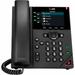 Poly 350 IP Phone - Corded - Corded - Desktop - Black - TAA Compliant