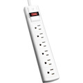 V7 6-Outlet Surge Protector, 8 ft cord, 900 Joules - White