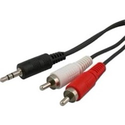 Comsol 5 m Mini-phone/RCA Audio Cable for iPod, iPhone, MP3 Player, Home Theater System, Stereo Receiver, Audio Device