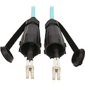 Eaton Tripp Lite Series 10Gb Rigid Industrial Duplex Multimode 50/125 OM3 Fiber Patch Cable (LC/LC) - IP68, Aqua, 1 m (3 ft.)