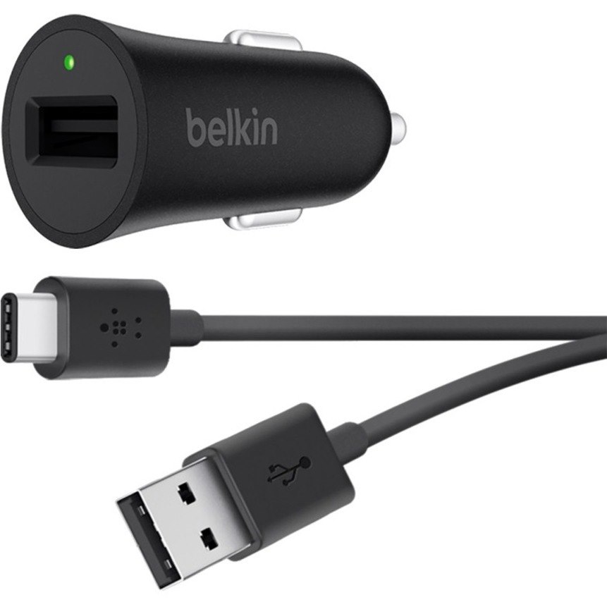 Belkin BOOST&uarr;UP Quick Charge 3.0 Car Charger with USB-A to USB-C Cable