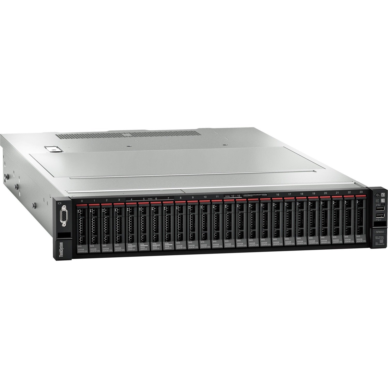 Lenovo ThinkSystem SR650 7X06A0E0AU 2U Rack Server - 1 x Intel Xeon Silver 4210 2.20 GHz - 16 GB RAM - 12Gb/s SAS, Serial ATA/600 Controller